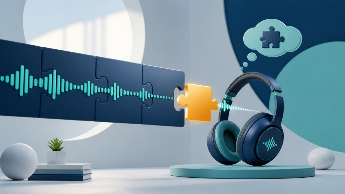 Learner predicting the final missing word in an audio sequence