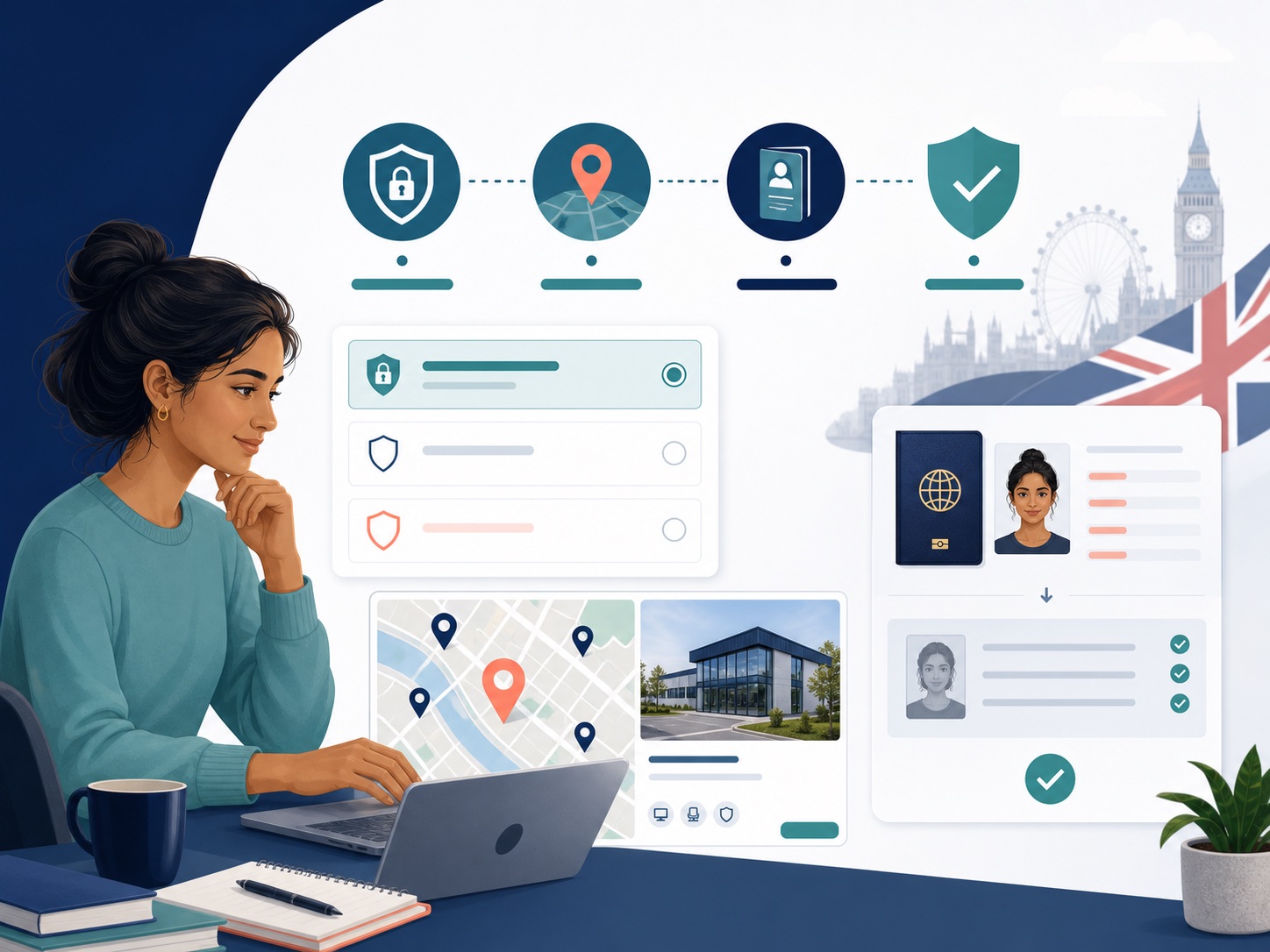 Applicant choosing the UKVI test, approved location and matching ID