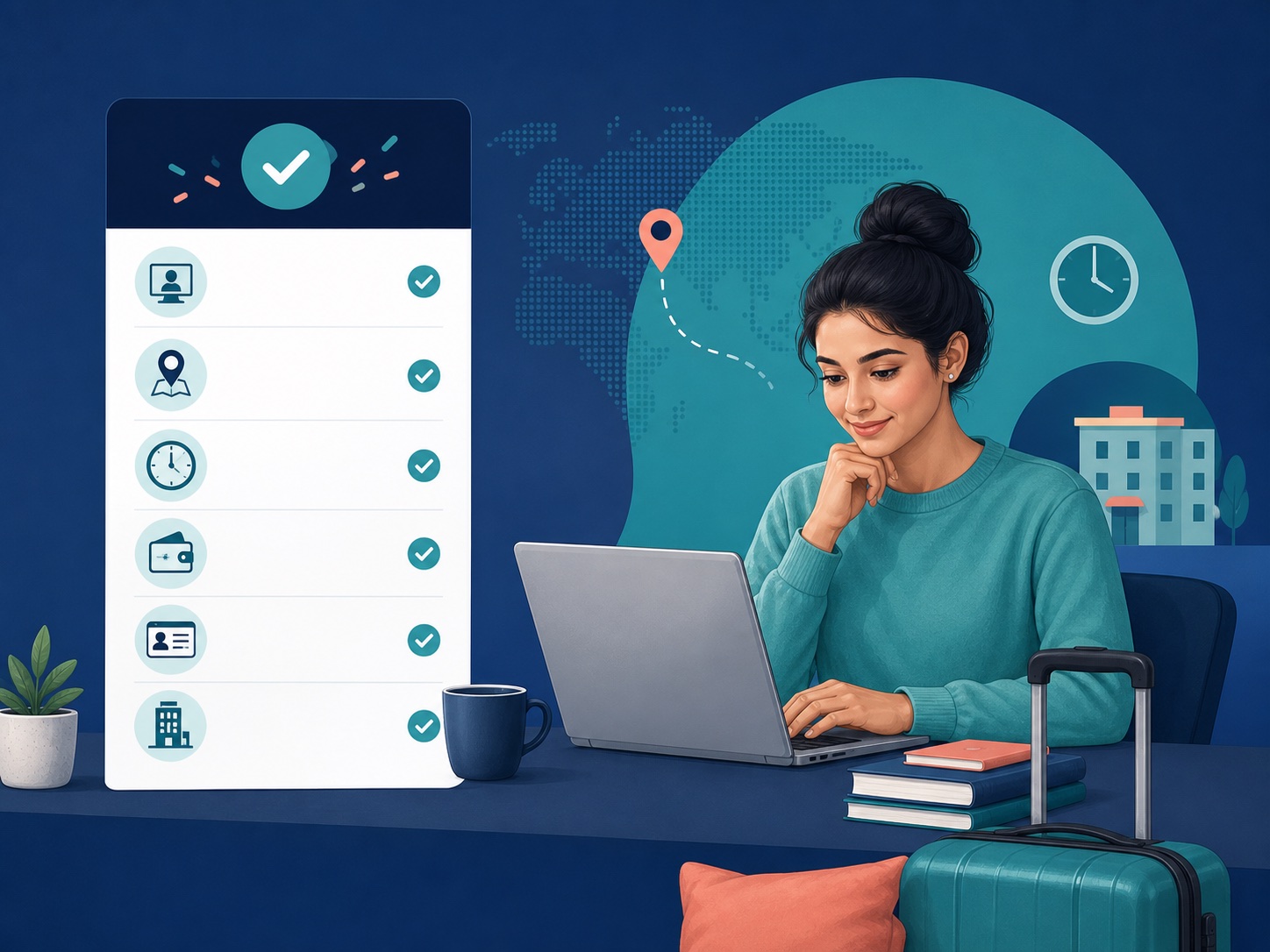 Visual explanation of what to confirm before booking